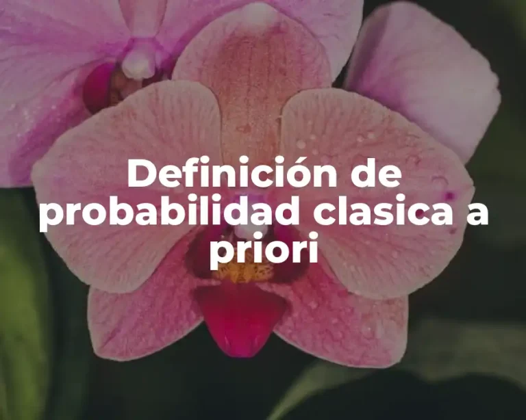 Definición de probabilidad clasica a priori