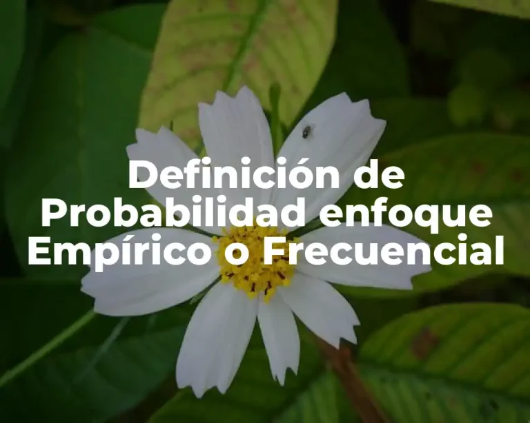 Definición de Probabilidad enfoque Empírico o Frecuencial
