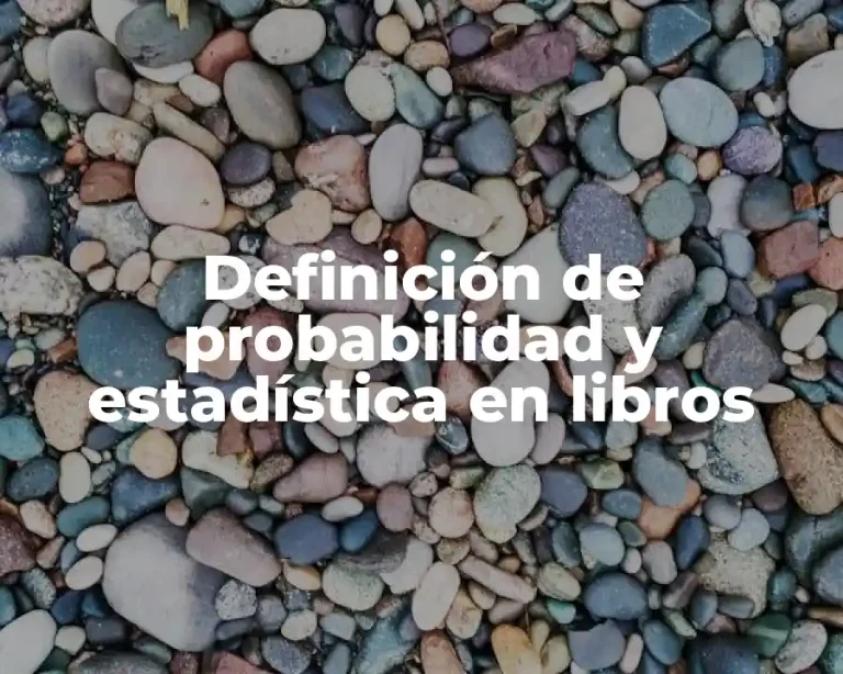 Definición de probabilidad y estadística en libros