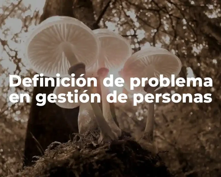 Definición de problema en gestión de personas
