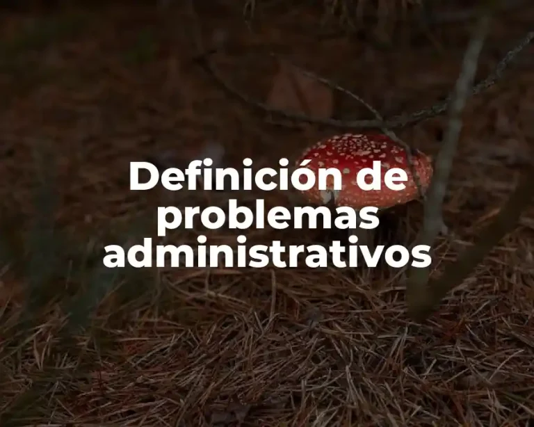 Definición de problemas administrativos