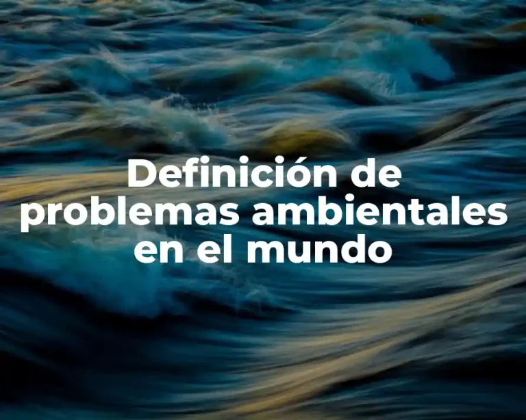 Definición de problemas ambientales en el mundo