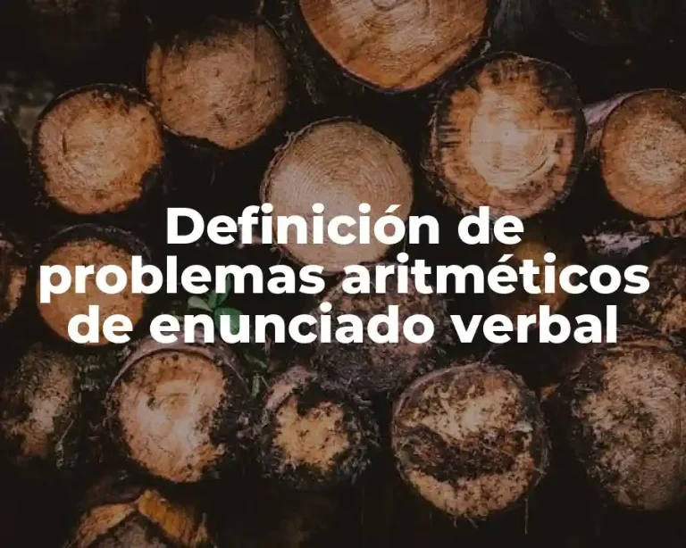 Definición de problemas aritméticos de enunciado verbal