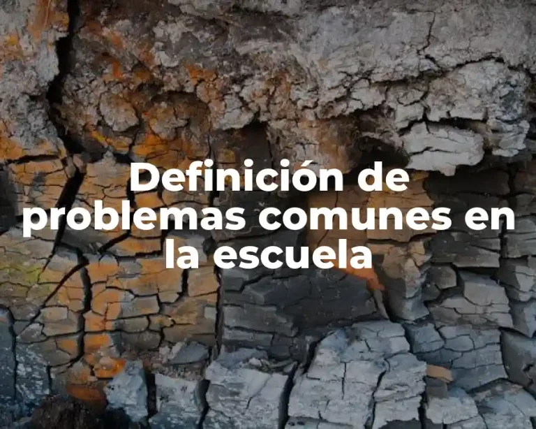 Definición de problemas comunes en la escuela