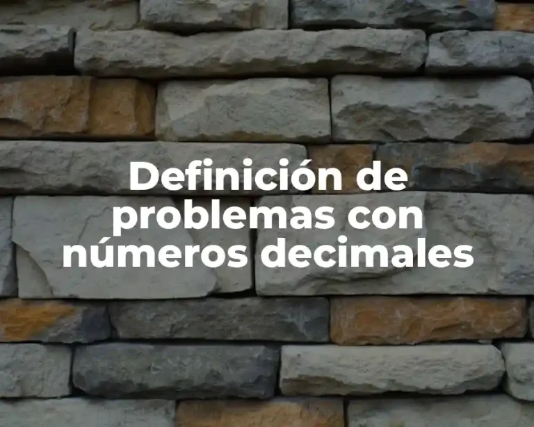 Definición de problemas con números decimales