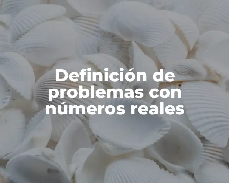 Definición de problemas con números reales