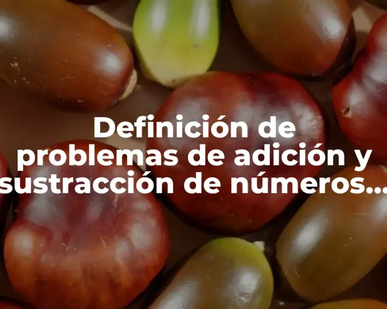 Definición de problemas de adición y sustracción de números enteros