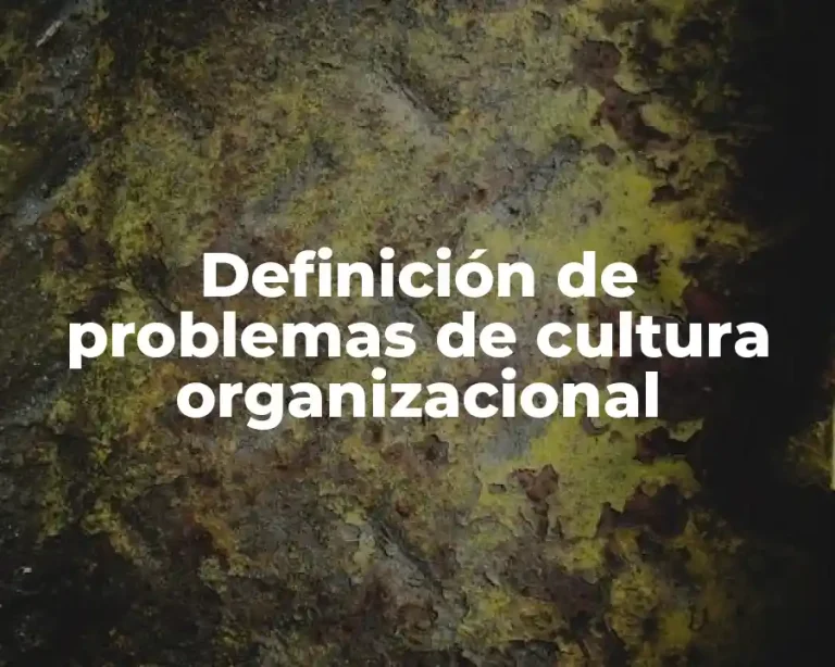 Definición de problemas de cultura organizacional