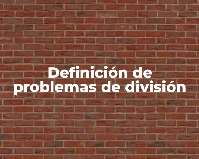 Definición de problemas de división