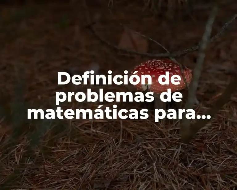 Definición de problemas de matemáticas para segundo de primaria