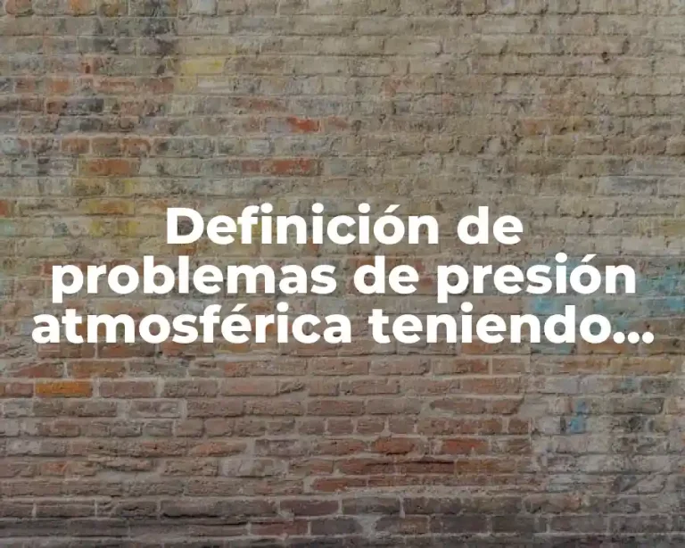 Definición de problemas de presión atmosférica teniendo densidad y altura