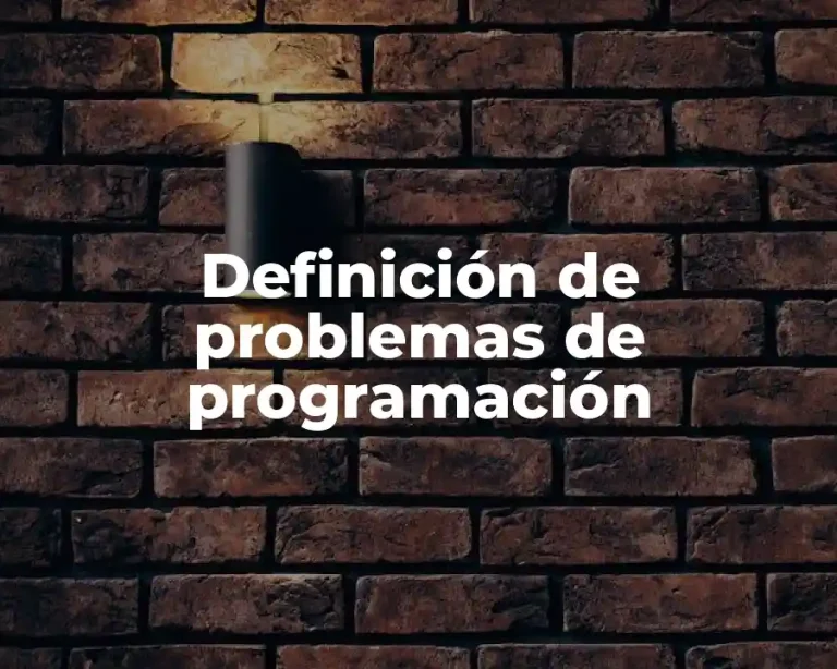 Definición de problemas de programación