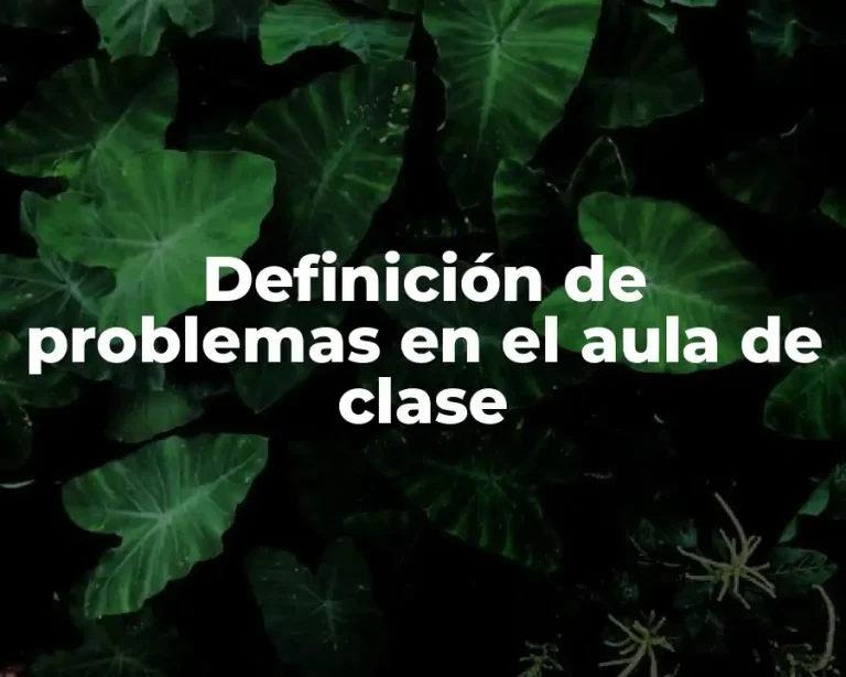 Definición de problemas en el aula de clase