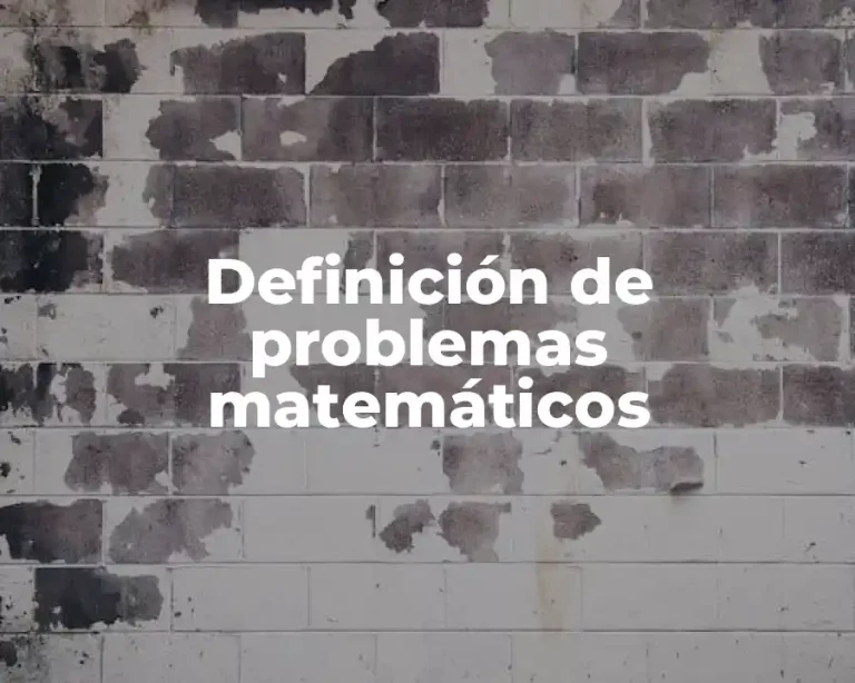 Definición de problemas matemáticos