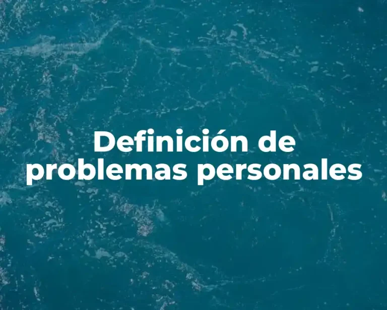 Definición de problemas personales