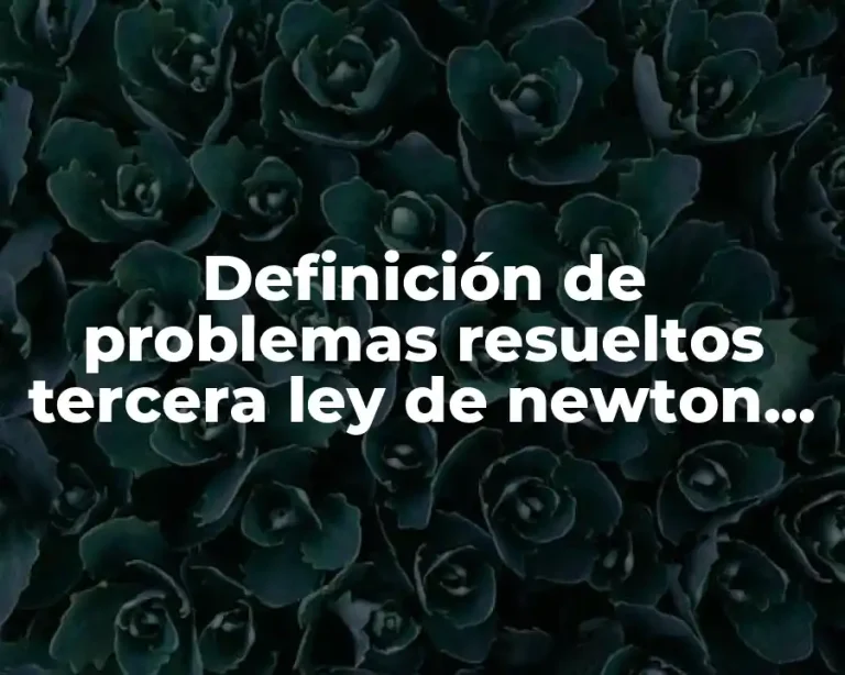 Definición de problemas resueltos tercera ley de newton elortegui