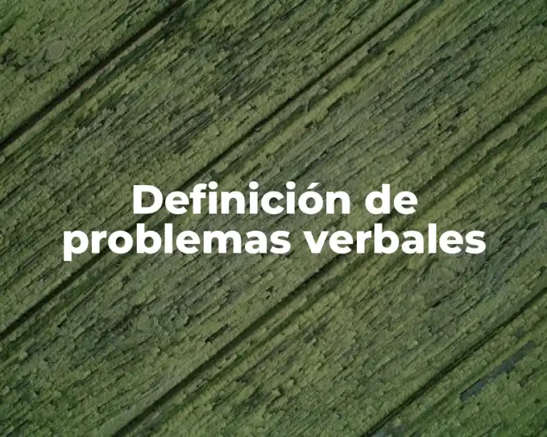 Definición de problemas verbales