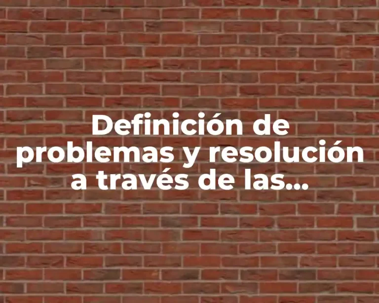 Definición de problemas y resolución a través de las cualidades