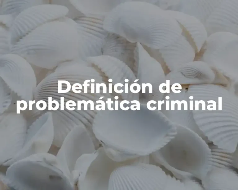 Definición de problemática criminal