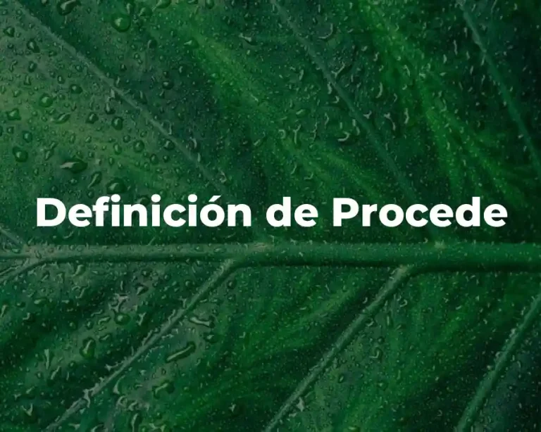Definición de Procede