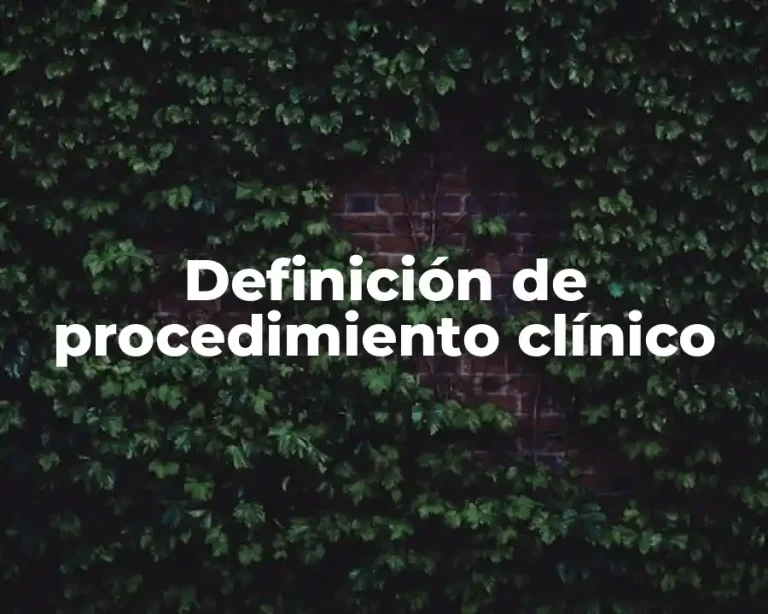 Definición de procedimiento clínico