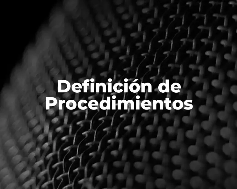 Definición de Procedimientos