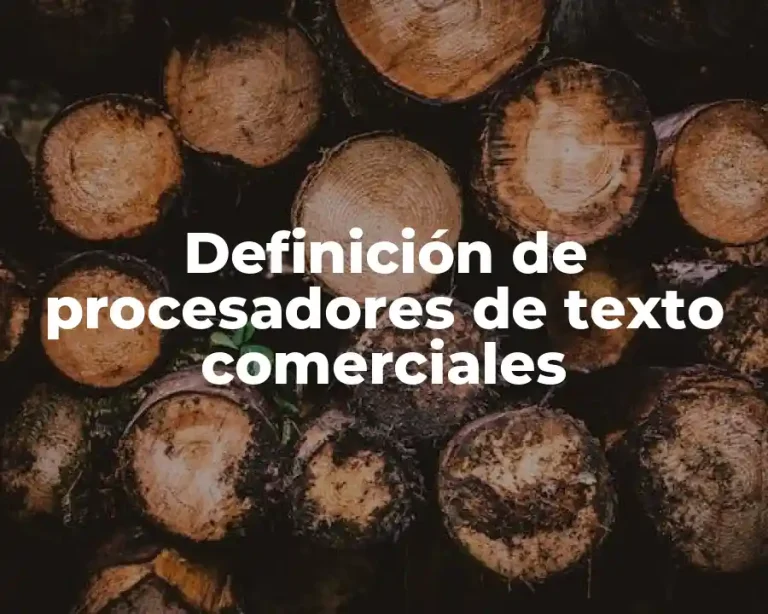 Definición de procesadores de texto comerciales
