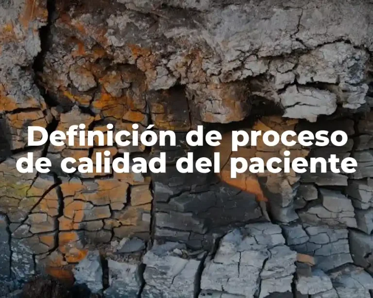 Definición de proceso de calidad del paciente