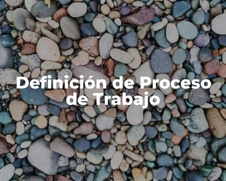 Definición de Proceso de Trabajo