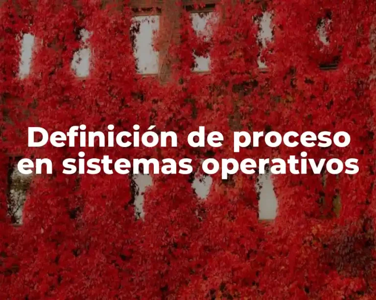 Definición de proceso en sistemas operativos