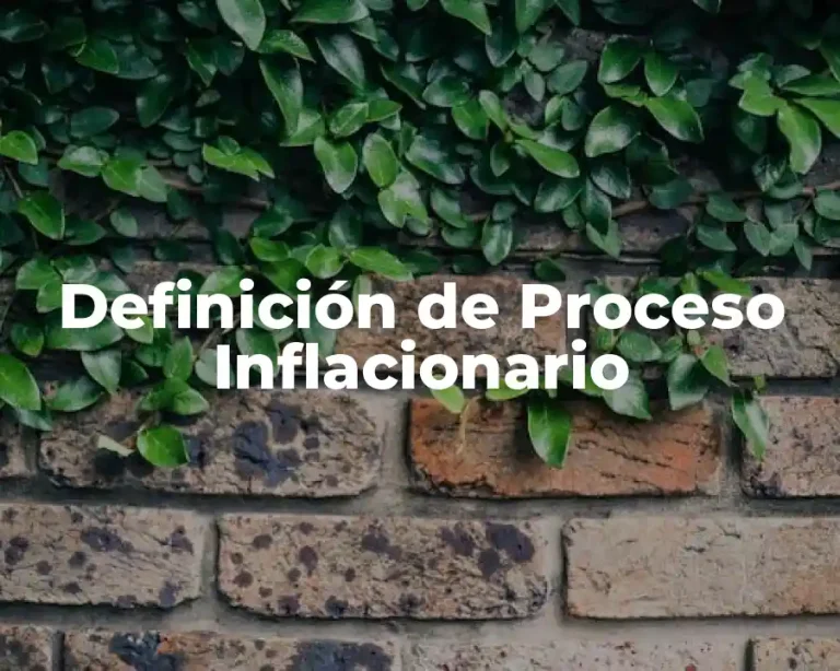 Definición de Proceso Inflacionario