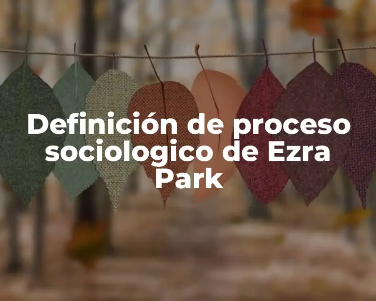 Definición de proceso sociologico de Ezra Park