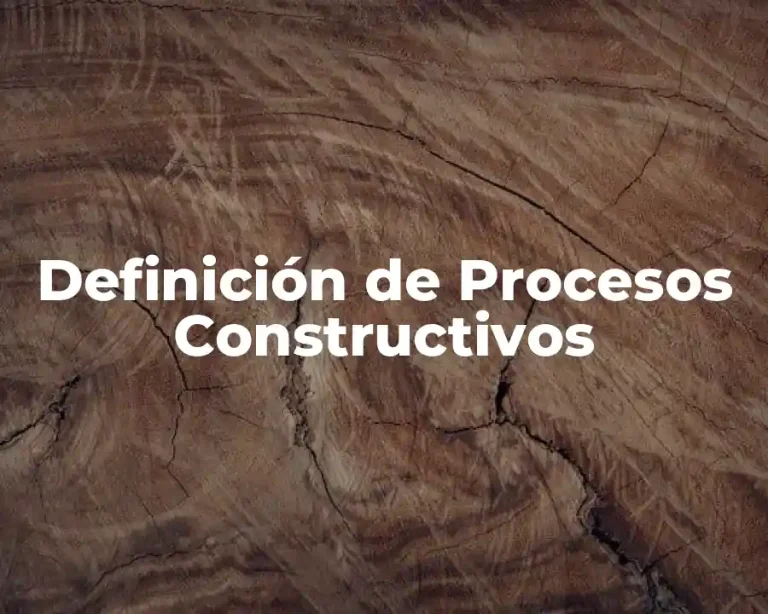 Definición de Procesos Constructivos