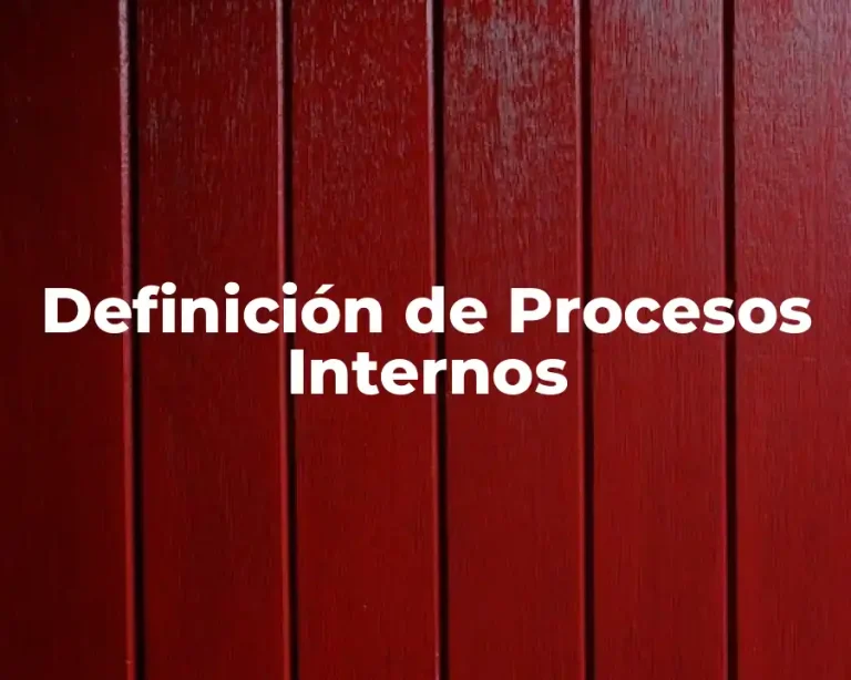 Definición de Procesos Internos