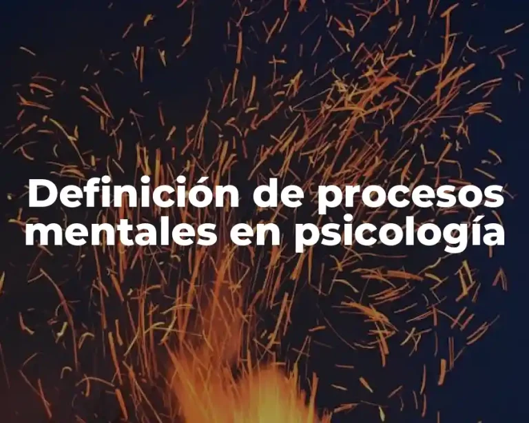 Definición de procesos mentales en psicología