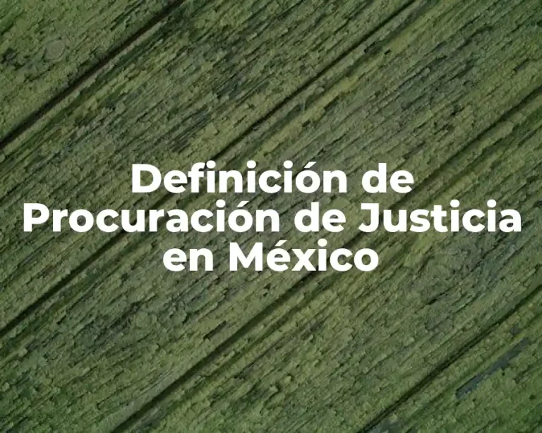 Definición de Procuración de Justicia en México