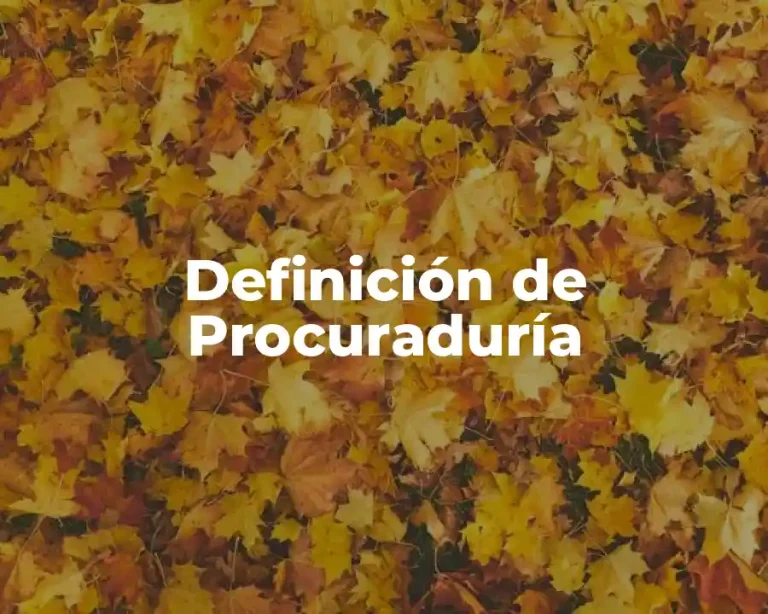 Definición de Procuraduría