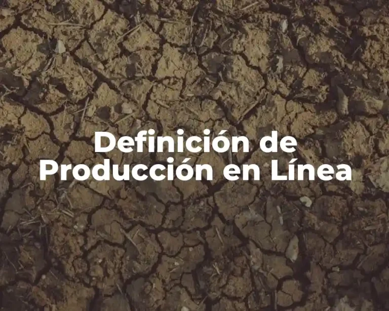 Definición de Producción en Línea