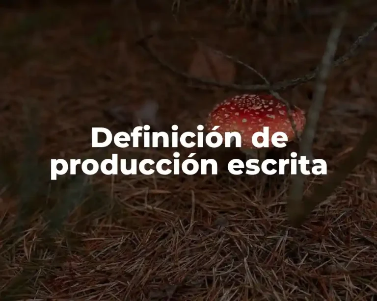 Definición de producción escrita