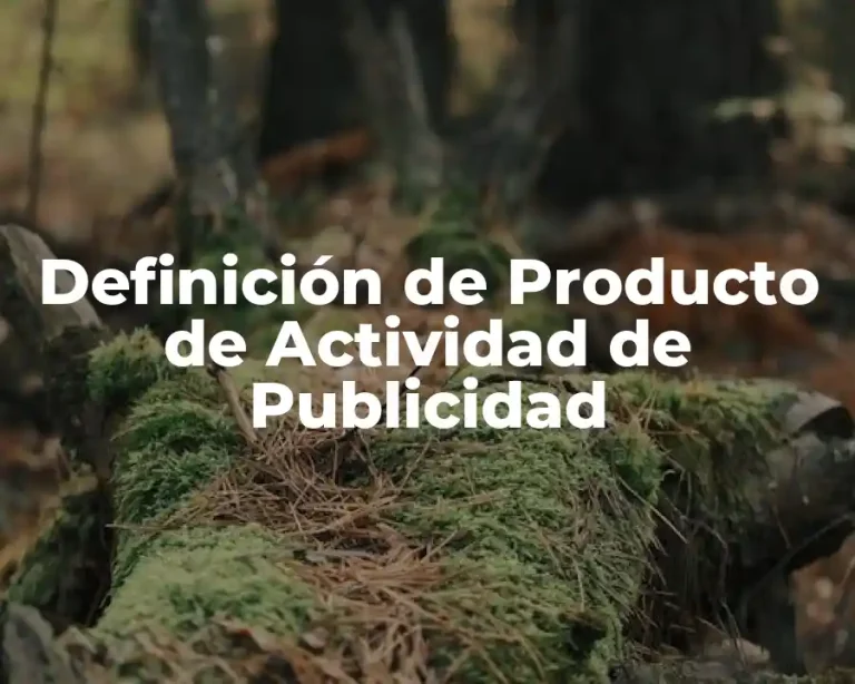 Definición de Producto de Actividad de Publicidad