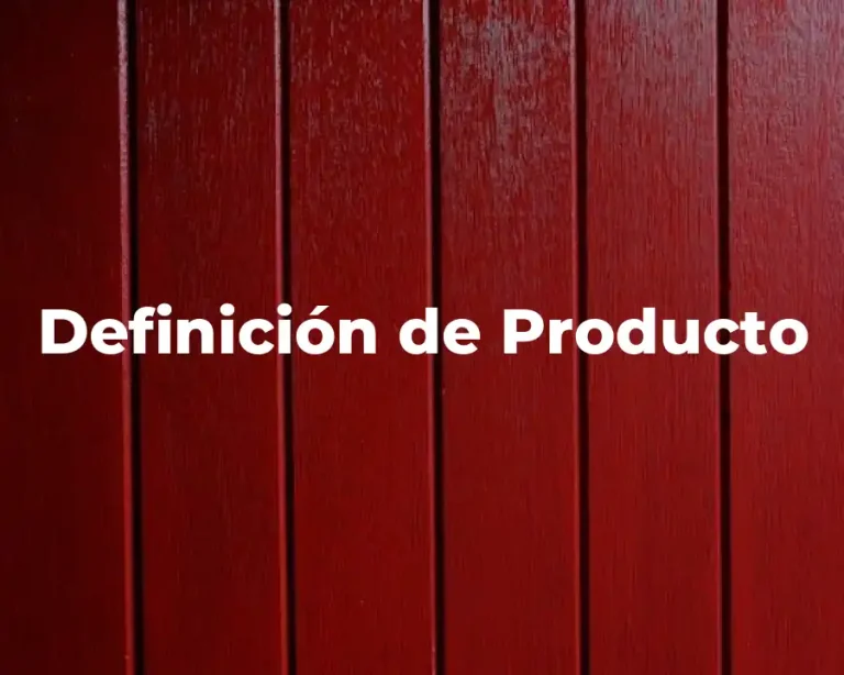 Definición de Producto