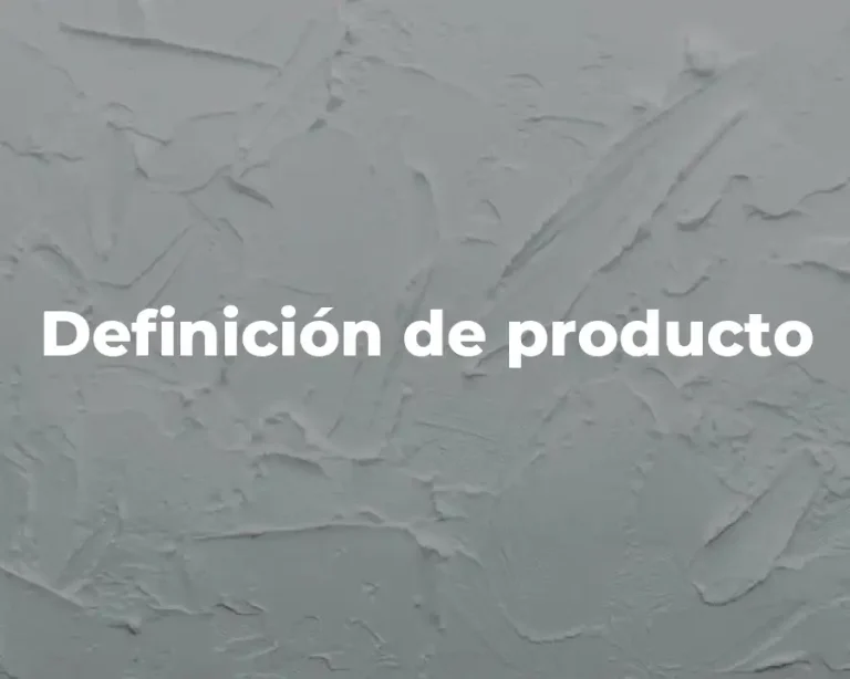 Definición de producto