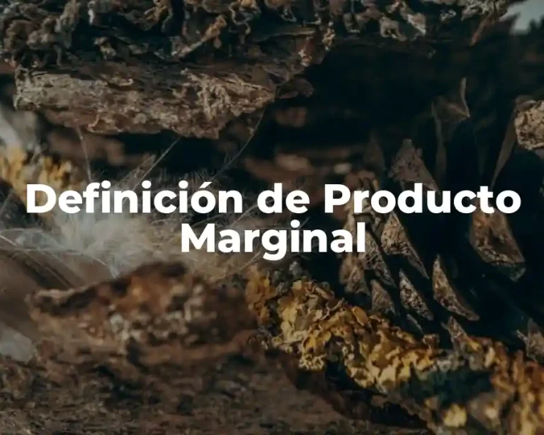 Definición de Producto Marginal