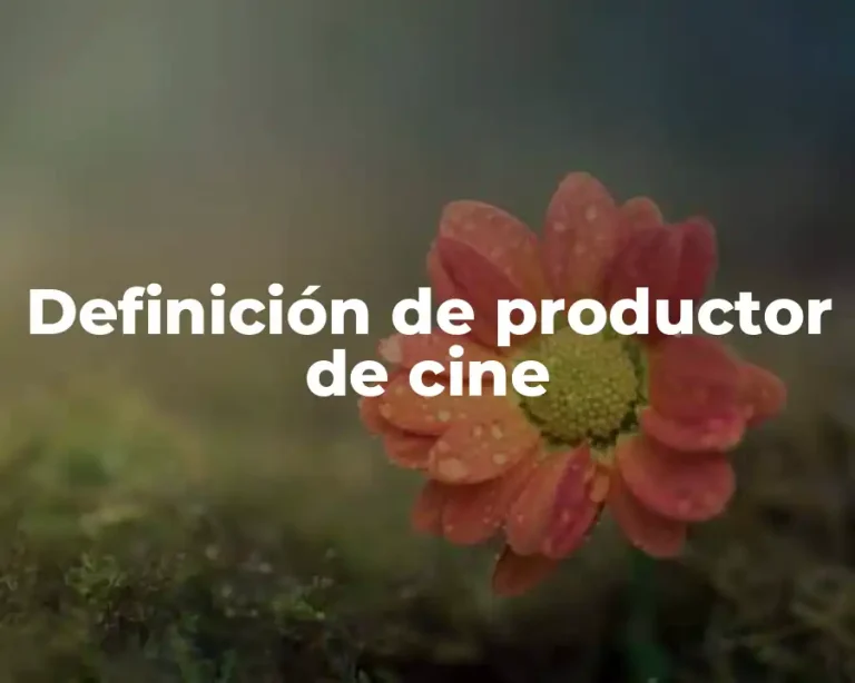 Definición de productor de cine