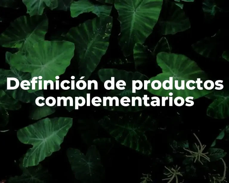 Definición de productos complementarios