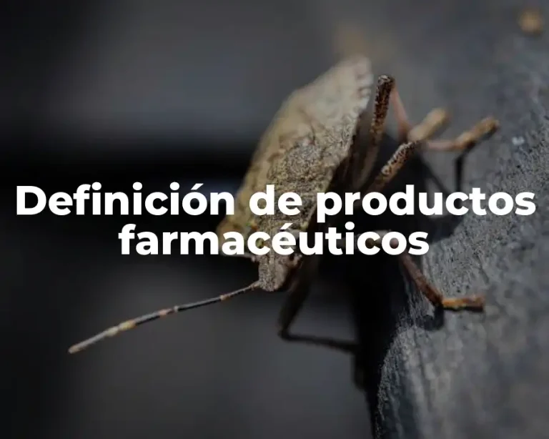 Definición de productos farmacéuticos