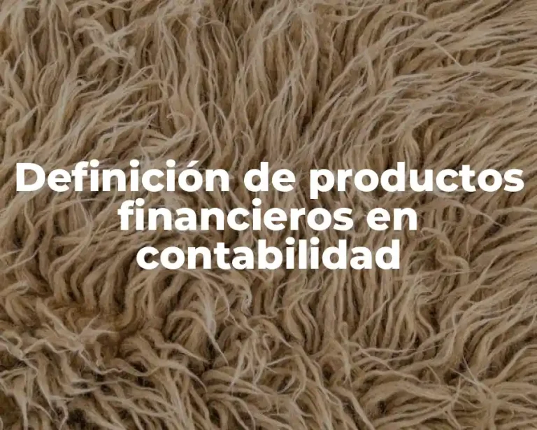 Definición de productos financieros en contabilidad