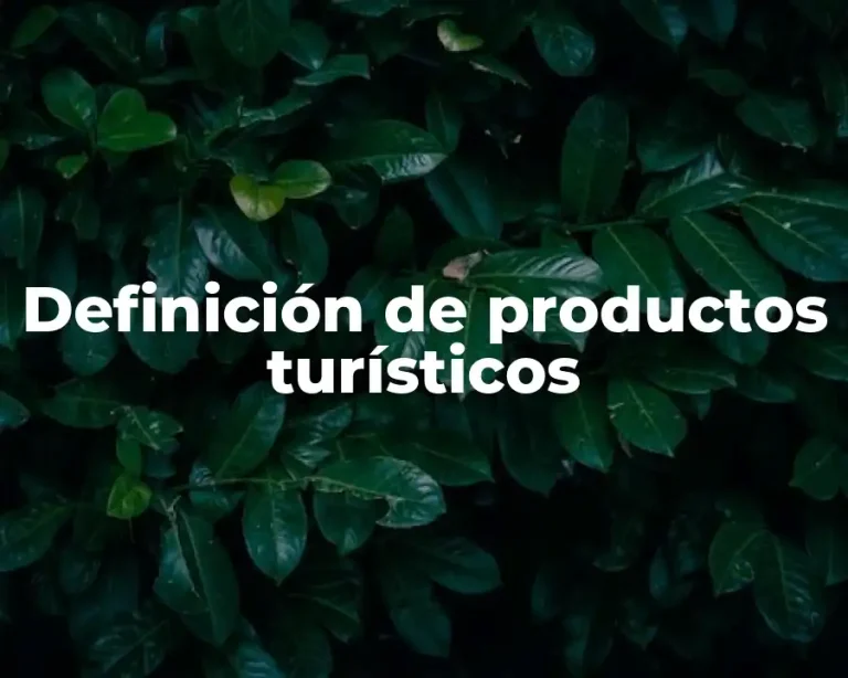 Definición de productos turísticos
