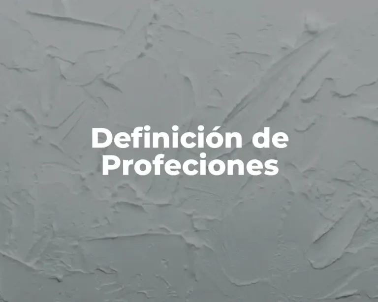 Definición de Profeciones