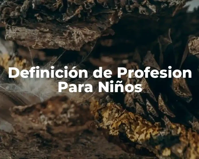Definición de Profesion Para Niños